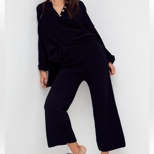 FREE PEOPLE HAILEE SWEATER SET BLACK